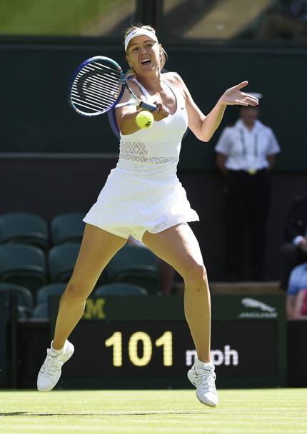 Con un agevole doppio 6-2, la russa Maria Sharapova si impone sulla britannica Johanna Konta (Epa)